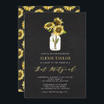 Faux Chalkboard Gult Sunblommor Bat mitzvah Inbjudningar<br><div class="desc">Familjen Inbjudan och vänner till ditt evenemang med anpassadets bat mitzvah inbjudan. Den har solblommor av gult i burk på en mason på faux chalkboard-bakgrund. Anpassa genom att lägga till information. Den här bat mitzvah solrosinbjudan är perfekt för alla teman eller säsonger.</div>