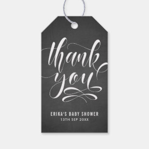 Faux Chalkboard Hand Lettering Tack Gift Märkre Presentetikett