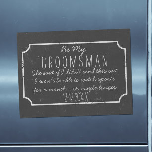 Faux Chalkboard Magnetic Be Groomsman Frieri