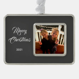Faux Chalkboard Photo Framed Ornament