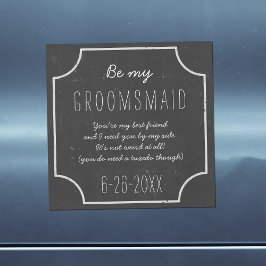 Faux Chalkboard-ram, var min Groomsmaid-begäran Magnetisk Inbjudningskort