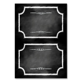 Faux Chalkboard Tated Namn Place Card Bordsnummer