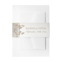 Faux Champagne Sequins Bow Bröllop