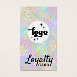 faux chunky glitter opal förmånskort visitkort