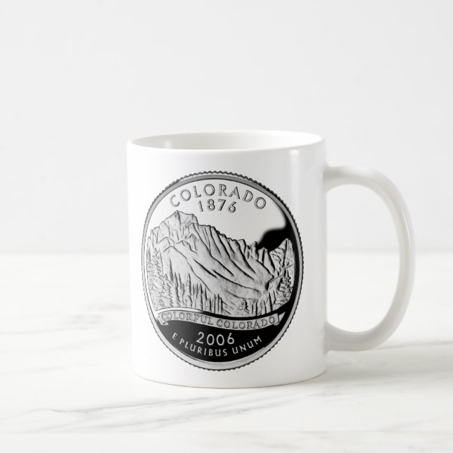 Faux Colorado State Rocky mountains Träd Kaffemugg (Höger)