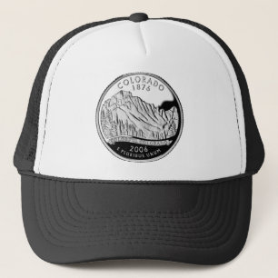 Faux Colorado State Rocky mountains Träd Truckerkeps