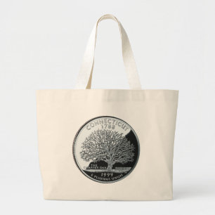 Faux Connecticut State Quarter Charter Oak Träd Jumbo Tygkasse