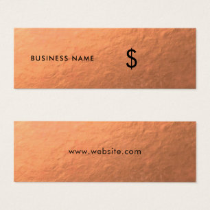 Faux Copper Foil Brown Pris Märkre Litet Visitkort