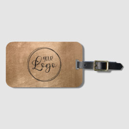 Faux Copper Gold Foil Your Logo Bagagebricka