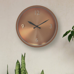 Faux Copper Metall Se Brent Orange Fall Stor Klocka