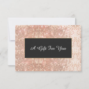 Faux Copper Sequins Spa och Salon Gift Certificate