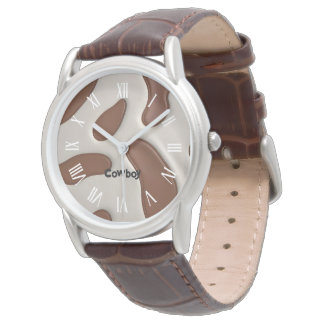 Faux Cow Leather Modern Luxury Elegant Collection Armbandsur