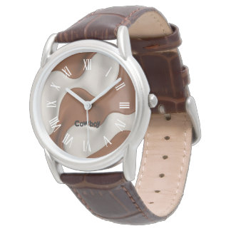Faux Cow Leather Popular Luxury Elegant Collection Armbandsur