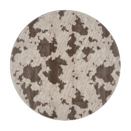 Faux Cow Print Brown och Cream