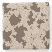 Faux Cow Print Brown och Cream