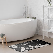 Faux Cowhide Black Spots Land Western