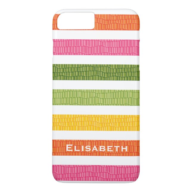 Faux Croc Bright Rand Case-Mate iPhone Skal (Baksida)