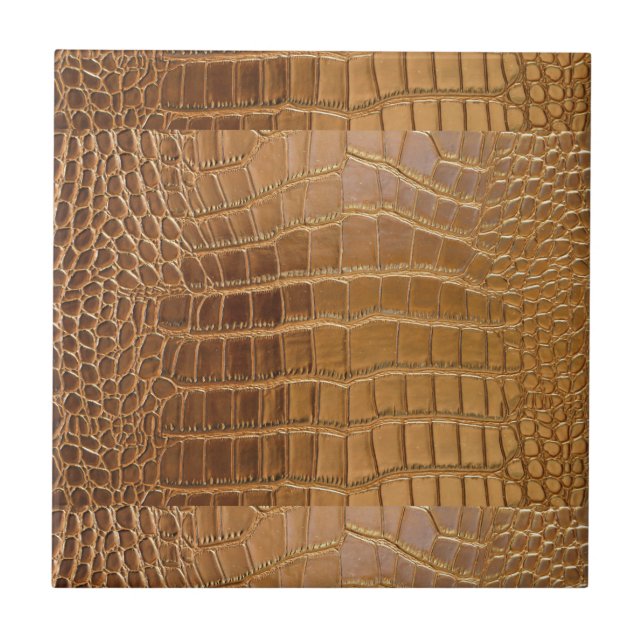 Faux Crokodile Leather Animal Skin Mönster Kakelplatta (Framsidan)