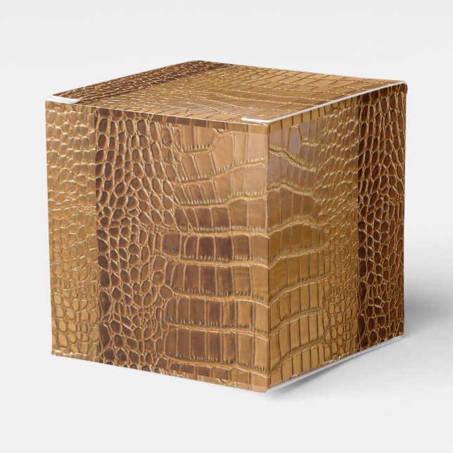 Faux Crokodile Leather Animal Skin Mönster Presentaskar (Framsidan Sidan)