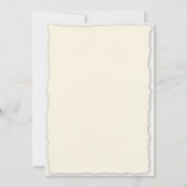 Faux Deckle Kant Papper bröllopsinbjudan - mall