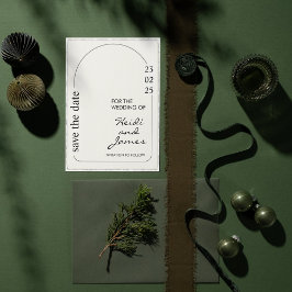 Faux Deckle Kant Papper qr-fotoinbjudningar Inbjudningar