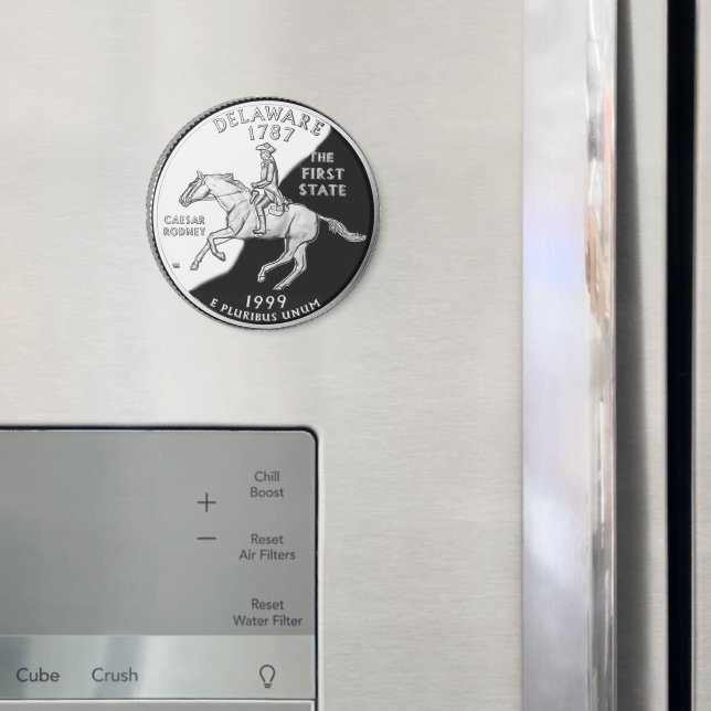 Faux Delaware-tillståndskvartal Magnet (In Situ (Fridge))