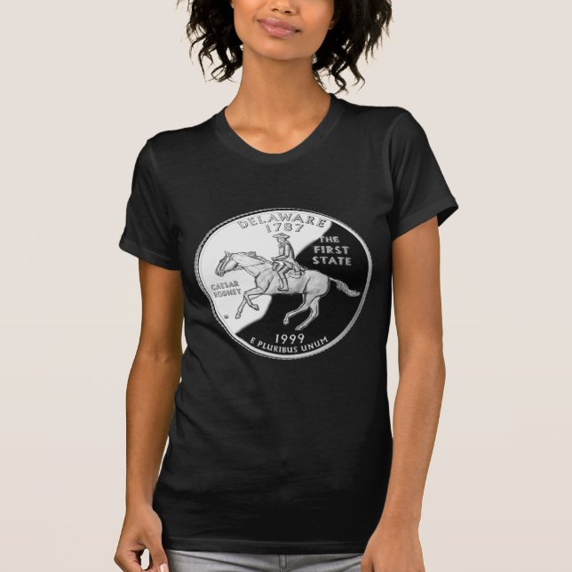 Faux Delaware-tillståndskvartal T-shirt (Framsida)