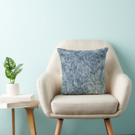 Faux Denim Acid Tvättar Blue Jean Dekorativ kudde