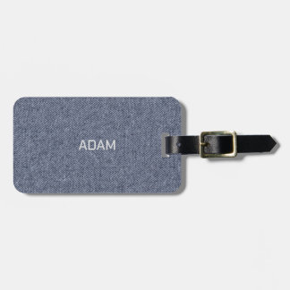 Faux Denim Struktur Navy Blue Mousepad Bagagebricka