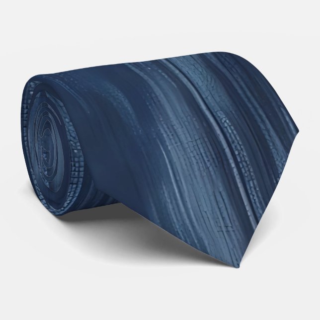 Faux Denim Struktur Neck Tie Slips (Rullad)