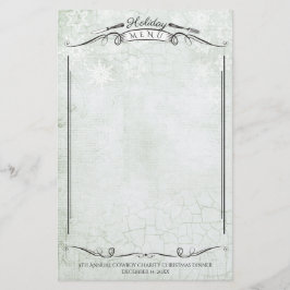 Faux-depå för papper helgdag på julmenyn