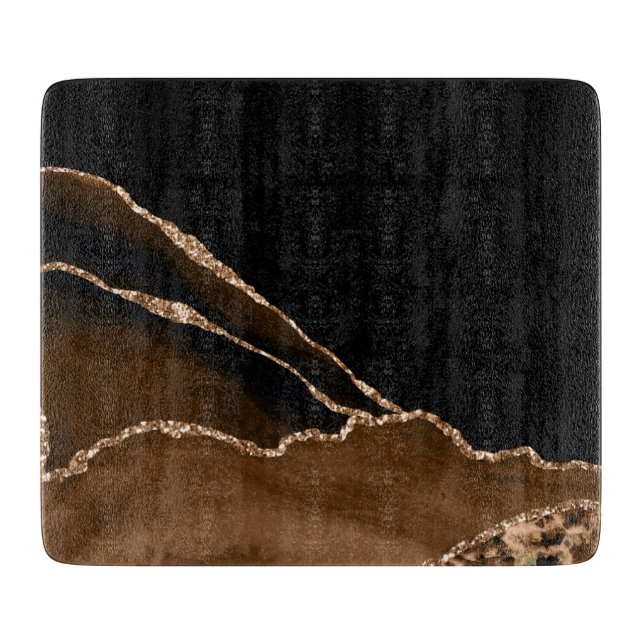 Faux Desert Brown Marcular Agate Contemporary Ston (Framsidan)