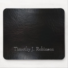 Faux Distress Black Leather Embossed Musmatta