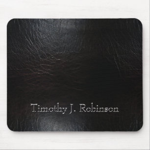 Faux Distress Black Leather Embossed Musmatta