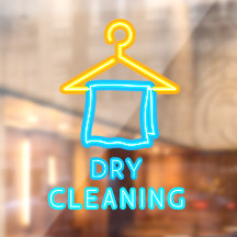 Faux Dry Städning Neon Sign Dry Cleaners Front