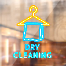 Faux Dry Städning Neon Sign Dry Cleaners Front