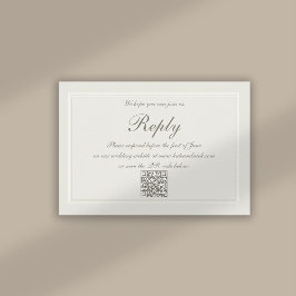 Faux Embossed Forme Elegant QR Bröllop Response