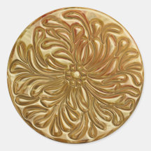 Faux Embossed Guld Design Seal