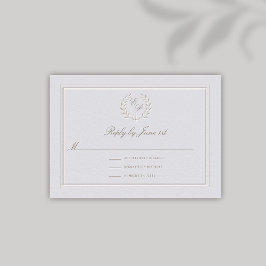 Faux Embossed Nautical Anchor Bröllop Response