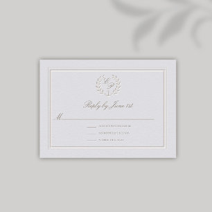 Faux Embossed Nautical Anchor Bröllop Response