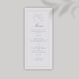 Faux Embossed Nautical Anchor Ivory Forme Bröllop Meny