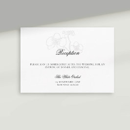 Faux Embossed Orchid Forme Reception Bröllop Tilläggskort