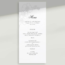 Faux Embossed Orchid Modern Classic Bröllop Meny