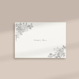 Faux Embossed Peony Classic Chic Bröllop Tack