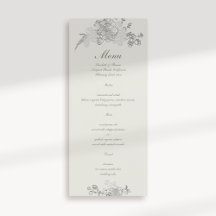 Faux Embossed Peony Classic Formal Ecru Bröllop