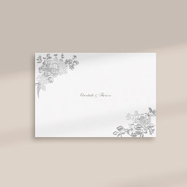 Faux Embossed Peony Formal Chic Bröllop Tack