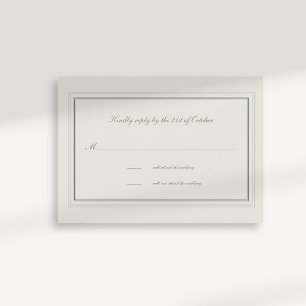 Faux Embossed Ram Ecru Formal Bröllop Response