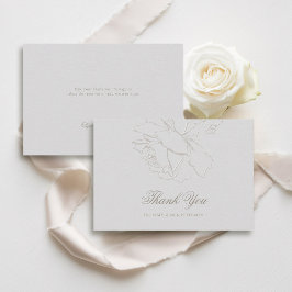 Faux Embossed Ro Ivory Classic Formal Bröllop Tack Kort