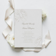 Faux Embossed Ro Ivory Formal Classic Bröllop