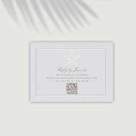 Faux Embossed Starfish Coastal QR Bröllop Response